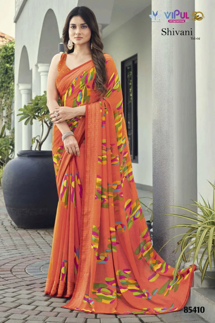 Shivani Vol 2 By Vipul Georgette Saree Exporters In India